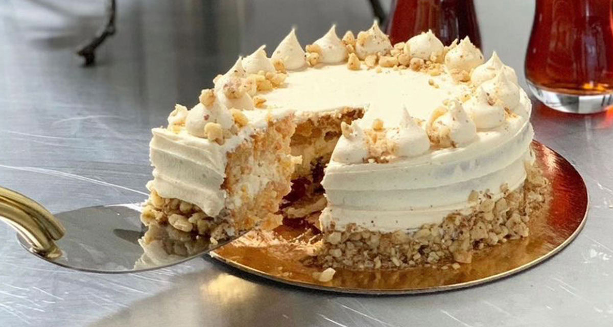 close up of a fancy cake